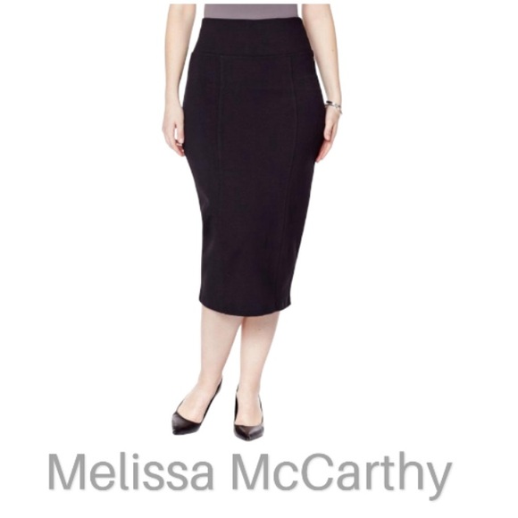 4X Melissa McCarthy Black Ponte Pencil Skirt - Picture 4 of 14